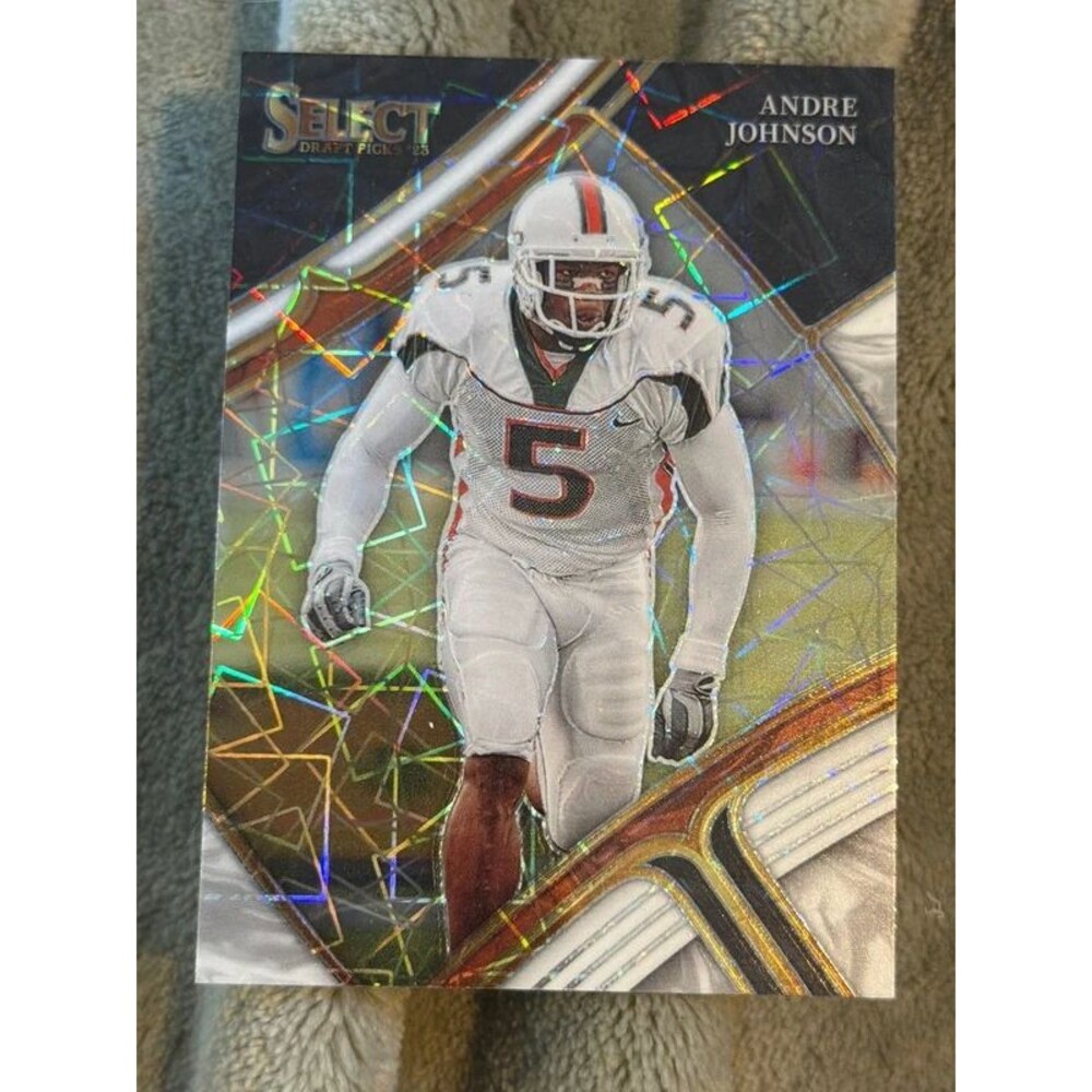 2023 Panini Select Andre Johnson Field Level White Lazer Prizm Miami